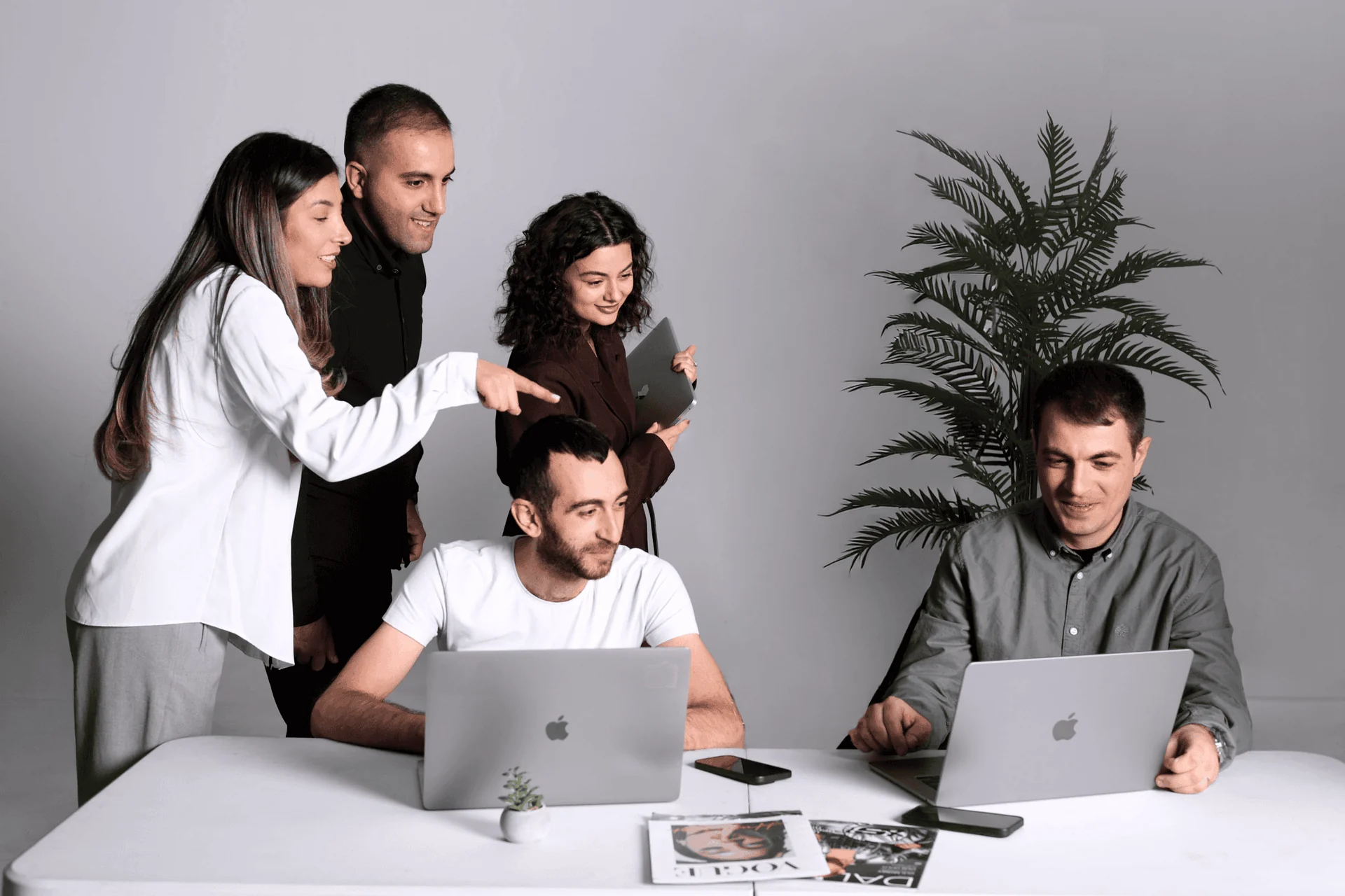 Shiftr team members in a planning discussion